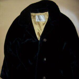 Aristocrat Double Breasted Button-up Vintage Black Fur Coat by The Addis Company